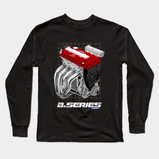 CAR ENGINE HONDA B SERIES CIVIC JDM BLACK Long Sleeve T-Shirt